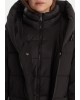 Γυναικείο μακρύ μαύρο puffer μπουφάν - DKNY Black DLEMPV01 Γυναικείο μακρύ μαύρο puffer μπουφάν - DKNY Black DLEMPV01