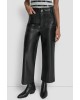 Γυναικείο μαύρο cropped δερμάτινο παντελόνι - DKNY DJ6P3117