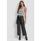 Women's black cropped leather pants - DKNY DJ6P3117