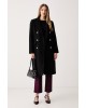 Γυναικείο μαύρο μάλλινο παλτό - DKNY DLEMWZ36