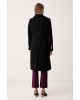 Γυναικείο μαύρο μάλλινο παλτό - DKNY DLEMWZ36
