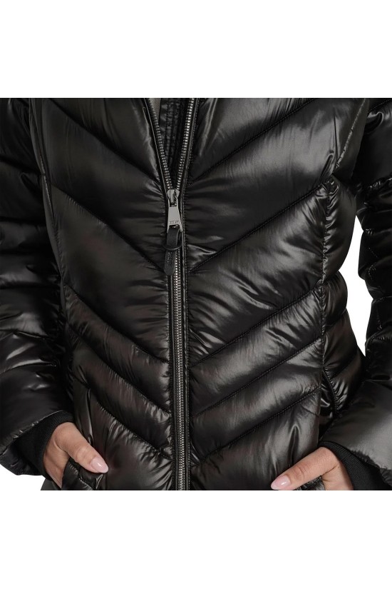 Γυναικείο μαύρο puffer μπουφάν - DKNY DLEMPW58 Γυναικείο μαύρο puffer μπουφάν - DKNY DLEMPW58