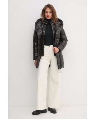 Γυναικείο μαύρο puffer μπουφάν - DKNY DLEMPU99