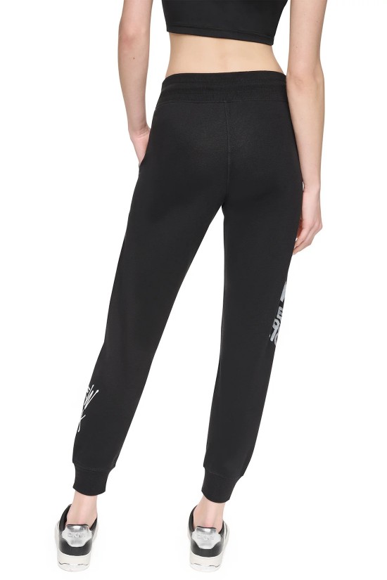 Γυναικείο μαύρο jogger παντελόνι - DKNY Graffiti logo DP6P3959