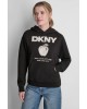 Γυναικείο μαύρο φούτερ με λογότυπο - DKNY DJ6T1805 Γυναικείο μαύρο φούτερ με λογότυπο - DKNY DJ6T1805