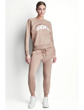 Γυναικείο καφέ φούτερ με λογότυπο - DKNY DP6T1755