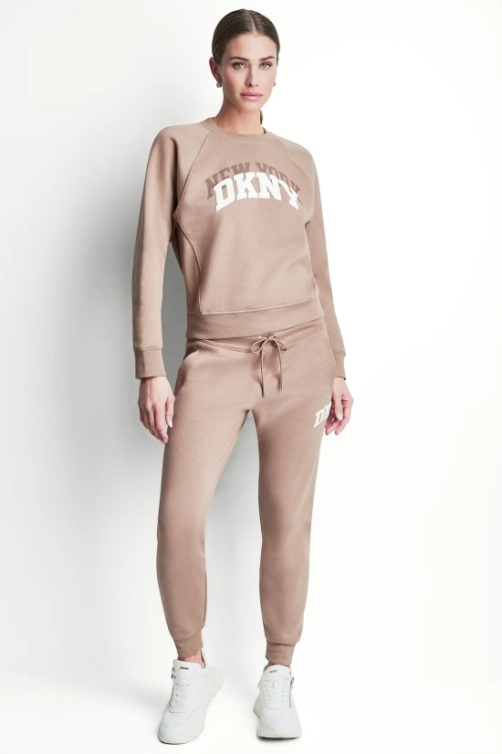 Γυναικείο καφέ φούτερ με λογότυπο - DKNY DP6T1755 Γυναικείο καφέ φούτερ με λογότυπο - DKNY DP6T1755