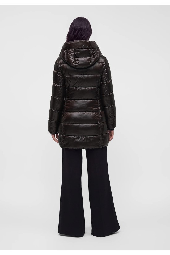 Γυναικείο σκούρο καφέ puffer μπουφάν - DKNY DLEMPU99 Fig Γυναικείο σκούρο καφέ puffer μπουφάν - DKNY DLEMPU99 Fig