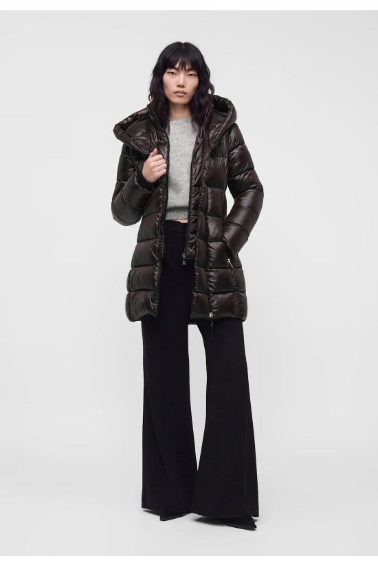 Γυναικείο σκούρο καφέ puffer μπουφάν - DKNY DLEMPU99 Fig Γυναικείο σκούρο καφέ puffer μπουφάν - DKNY DLEMPU99 Fig