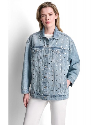 Γυναικείο oversized τζιν τζάκετ - DKNY DJ6J6280 Γυναικείο oversized τζιν τζάκετ - DKNY DJ6J6280