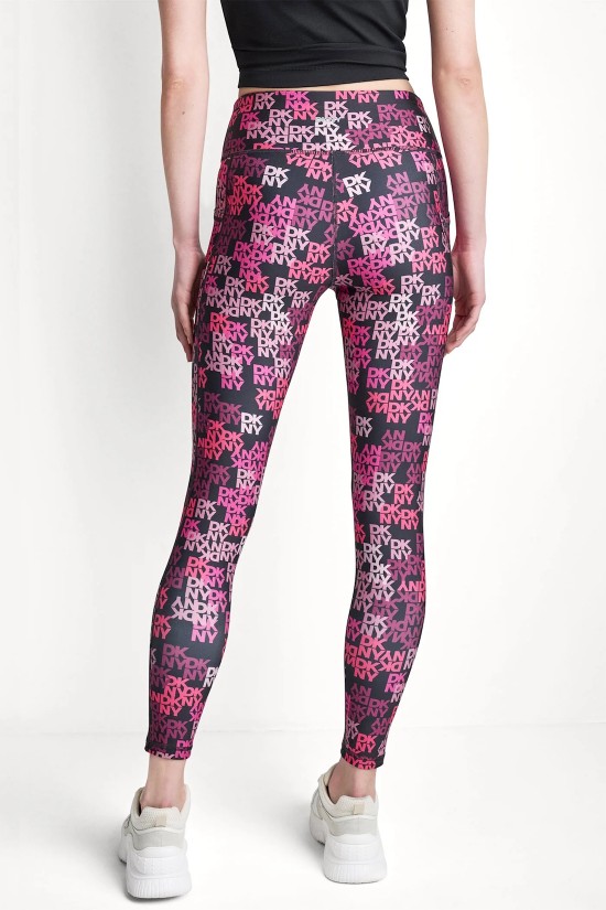 Γυναικείο ψηλόμεσο κολάν με logo - DKNY DP6P3491