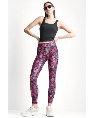 Γυναικείο ψηλόμεσο κολάν με logo - DKNY DP6P3491