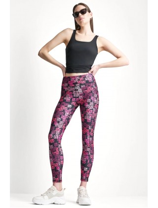 Γυναικείο ψηλόμεσο κολάν με logo - DKNY DP6P3491
