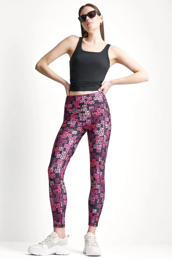 Γυναικείο ψηλόμεσο κολάν με logo - DKNY DP6P3491