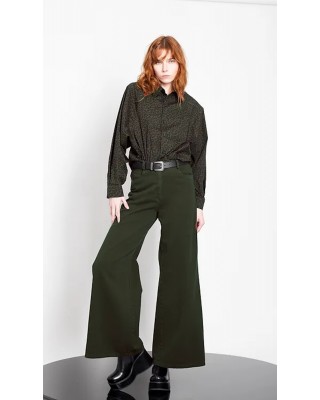 Γυναικείο ψηλόμεσο χακί τζιν παντελόνι - Gaffer&Fluf PT90030.20 Γυναικείο ψηλόμεσο χακί τζιν παντελόνι - Gaffer&Fluf PT90030.20