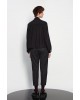 Γυναικεία μαύρη μπλούζα με V - Gaffer and Fluf LS70000.26