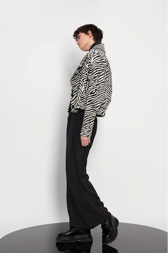 Γυναικείο κοντό σακάκι με print - Gaffer and Fluf JK79989.81