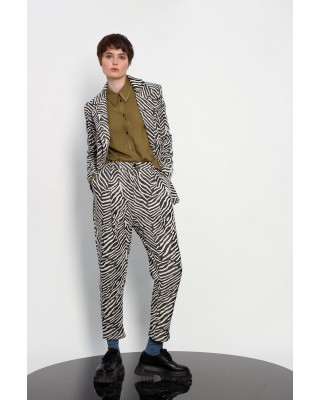 Γυναικείο ψηλόμεσο παντελόνι με πιέτες - Gaffer and Fluf PT70707.81