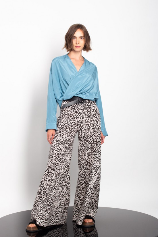 Γυναικεία παντελόνα animal print bell pants - Gaffer& Fluf PT80031.77