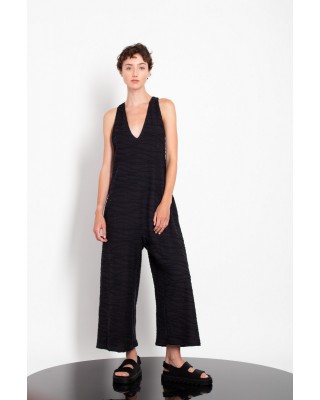 Γυναικεία λευκή v neck ολόσωμη φόρμα - Gaffer&Fluf JS25.29550.51