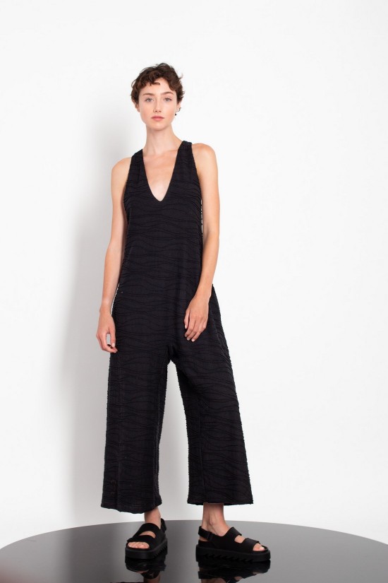 Γυναικεία λευκή v neck ολόσωμη φόρμα - Gaffer&Fluf JS25.29550.51