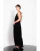 Γυναικεία μαύρη ολόσωμη φόρμα V neck - Gaffer&Fluf JS25.29002.51