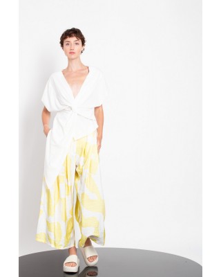 Γυναικείο cropped παντελόνι με πιέτες - Gaffer&Fluf PT25.29002.80