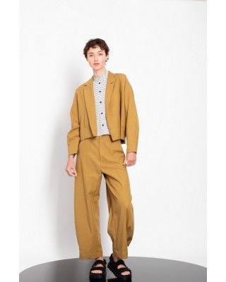 Γυναικείο μουσταρδί παντελόνι με πιέτα - Gaffer&Fluf PT25.22010.86