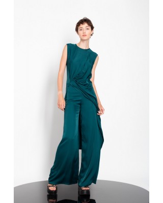 Γυναικείο πετρόλ ψηλόμεσο παντελόνι καμπάνα - Gaffer&fluf PT25.26551.42 