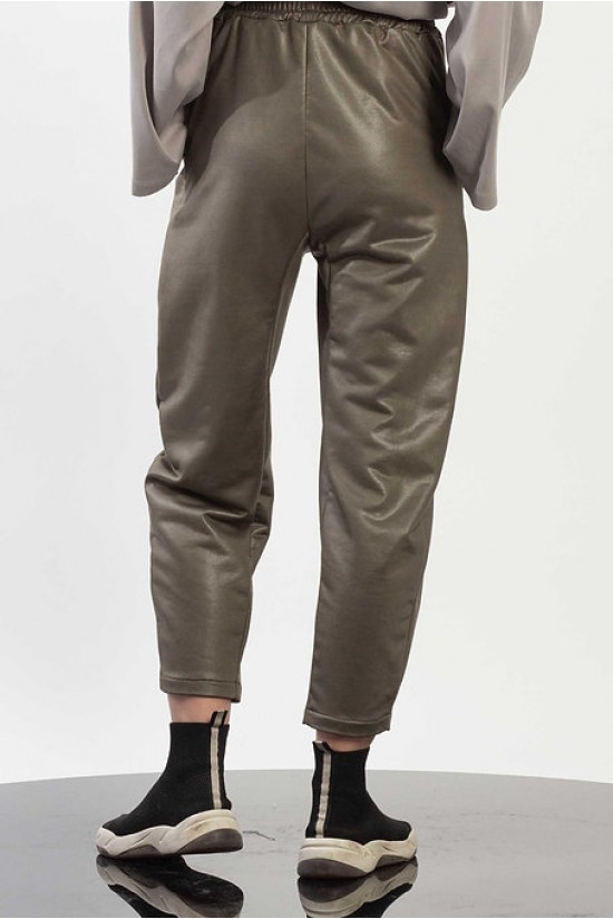 Coated Pleated Pegged Pants- Gaffer&Fluf PT35402.50 Coated Pleated Pegged Pants- Gaffer&Fluf PT35402.50