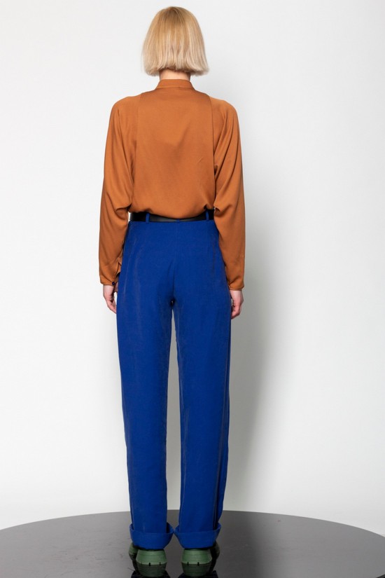Straight loose pleated pants- Gaffer&Fluf PT50001.13 Straight loose pleated pants- Gaffer&Fluf PT50001.13