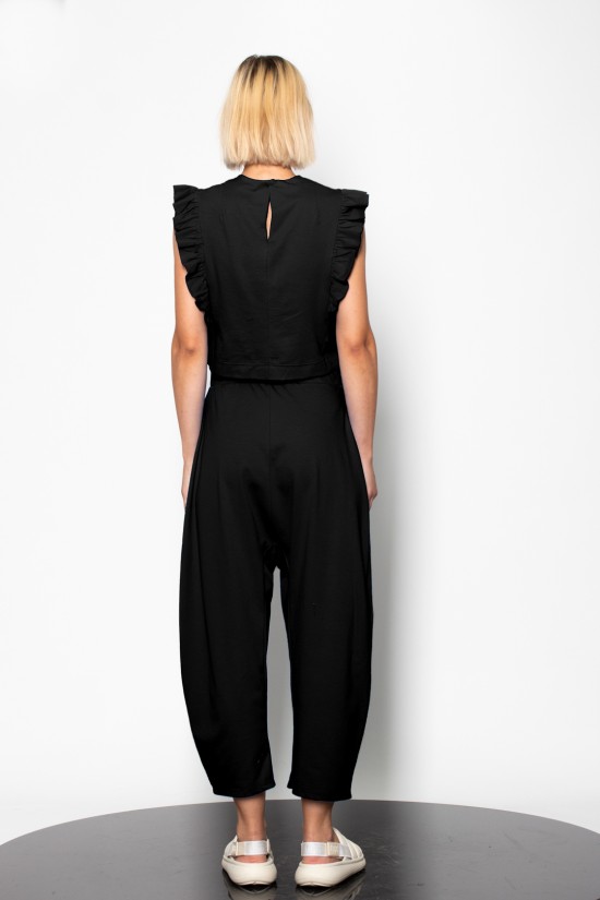 Γυναικεία κοντή μπλούζα με βολάν - Gaffer& Fluf TS66300.59