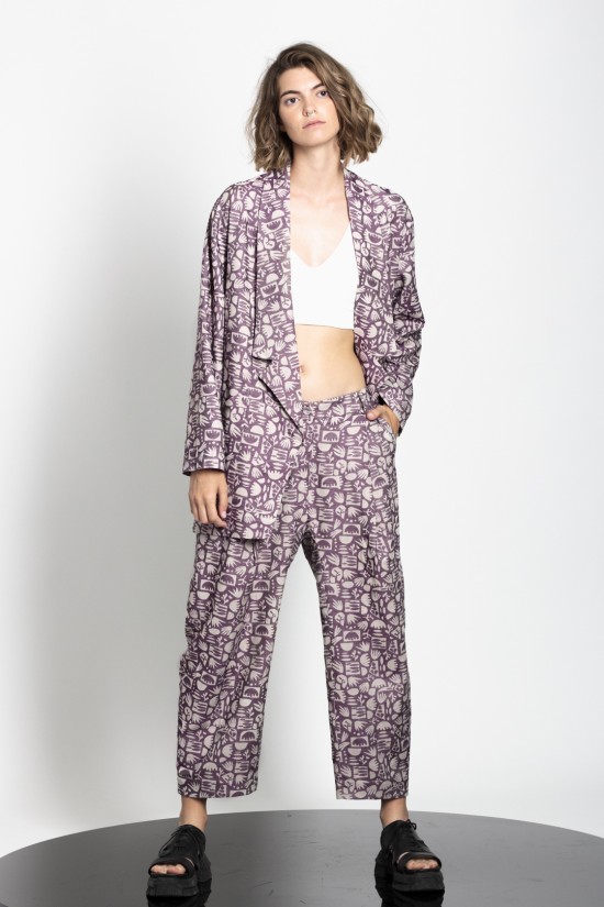 Cropped pleated pants - Gaffer&Fluf PT60607.81