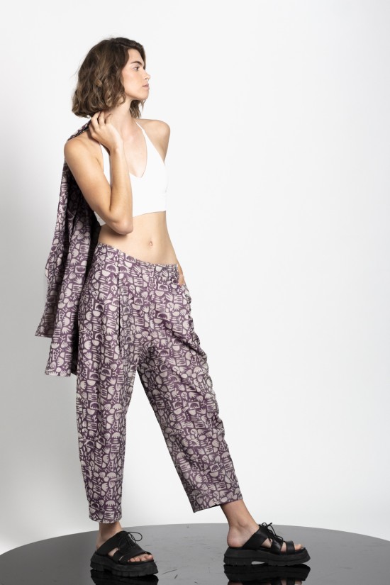 Cropped pleated pants - Gaffer&Fluf PT60607.81