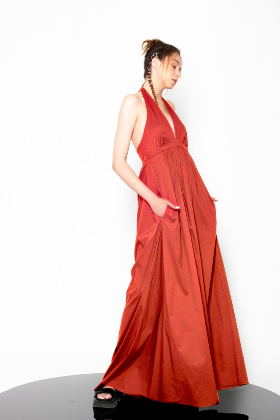 Φόρεμα Μάξι με Gathered Halter - Gaffer&Fluf DR60083.22