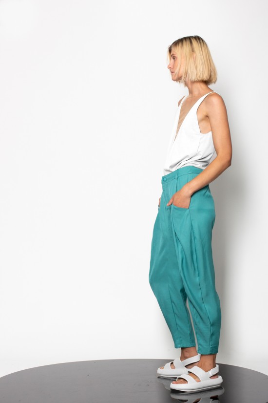 Γυναικείο παντελόνι με πιέτες - Gaffer & Fluf PT66042.25