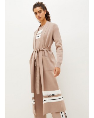 Mαύρη μακριά πλεκτή ζακέτα Liu Jo - TF2114MA63M Mαύρη μακριά πλεκτή ζακέτα Liu Jo - TF2114MA63M