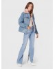 Liu Jo denim jacket with pink lining - UF2089D4751 Liu Jo denim jacket with pink lining - UF2089D4751