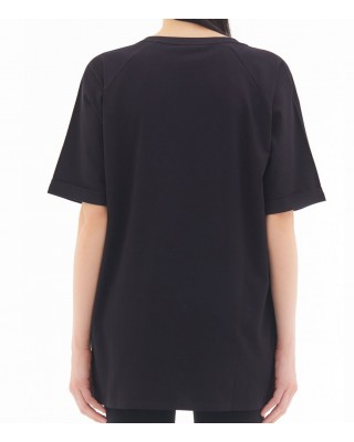 Oversize T-shirt with studs Black- TA2234J5003