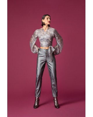 Γυναικείο δερμάτινο παντελόνι - Moutaki 24.03.103