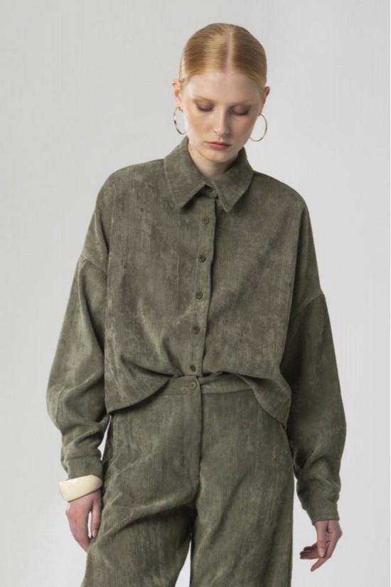 Γυναικείο κοτλέ bomber Jacket - Moutaki 26.06.166