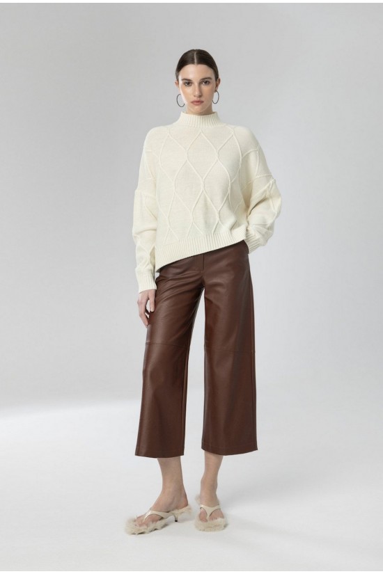 Γυναικεία faux leather culotte - Moutaki 26.03.102