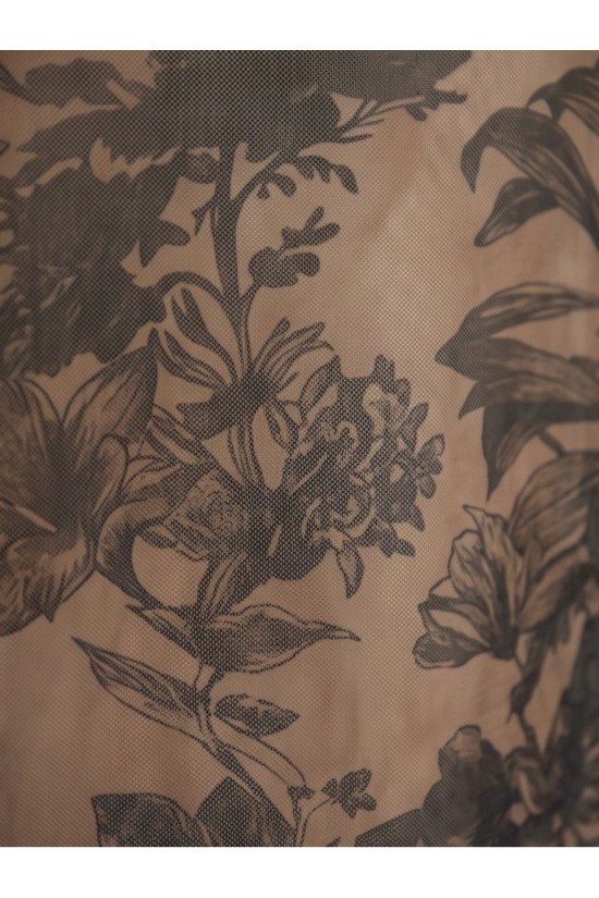 Γυναικεία καφέ μπλούζα διαφάνεια με floral print - Moutaki 26.01.118 Γυναικεία καφέ μπλούζα διαφάνεια με floral print - Moutaki 26.01.118