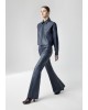 Γυναικείο cropped faux leather πουκάμισο - Moutaki 26.09.130