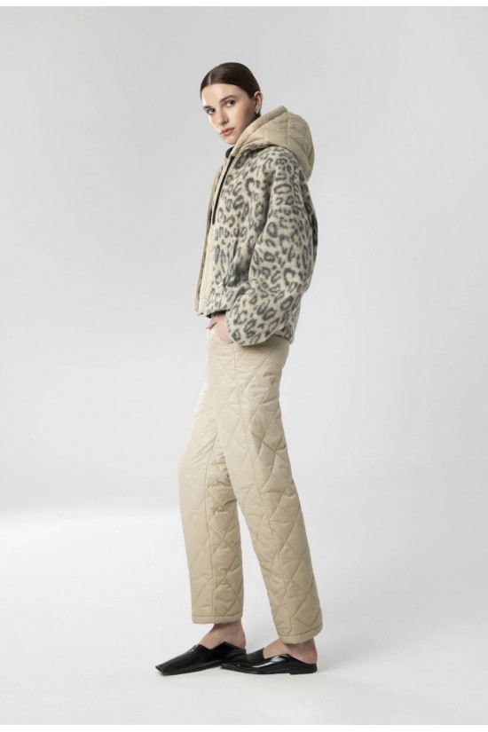 Γυναικείο faux fur jacket λεοπάρ - Moutaki 26.06.153 Γυναικείο faux fur jacket λεοπάρ - Moutaki 26.06.153