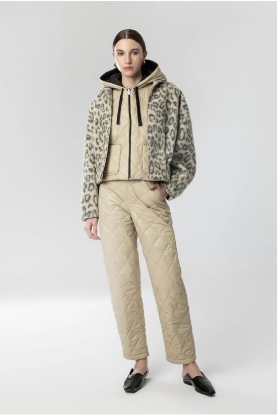 Γυναικείο faux fur jacket λεοπάρ - Moutaki 26.06.153 Γυναικείο faux fur jacket λεοπάρ - Moutaki 26.06.153