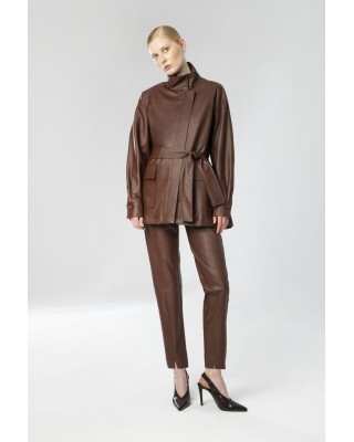 Γυναικείο oversized ecoleather jacket - Moutaki 26.06.161