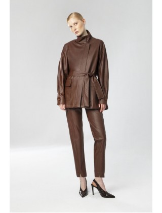 Γυναικείο oversized ecoleather jacket - Moutaki 26.06.161