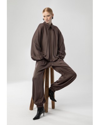 Γυναικείο oversized jacket με πιέτες - Moutaki 26.06.122