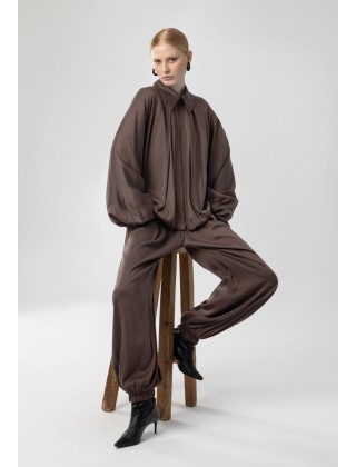Γυναικείο oversized jacket με πιέτες - Moutaki 26.06.122